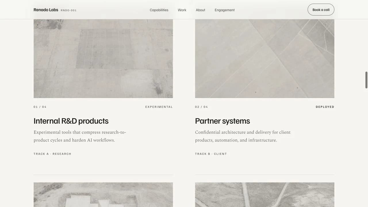 Renado Labs project track detail